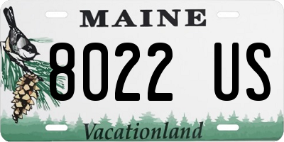 ME license plate 8022US