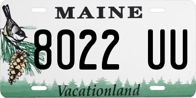 ME license plate 8022UU