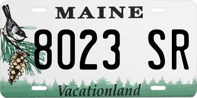 ME license plate 8023SR