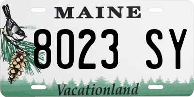 ME license plate 8023SY