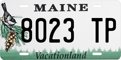 ME license plate 8023TP