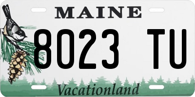 ME license plate 8023TU