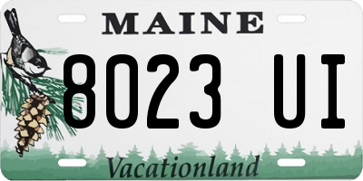 ME license plate 8023UI