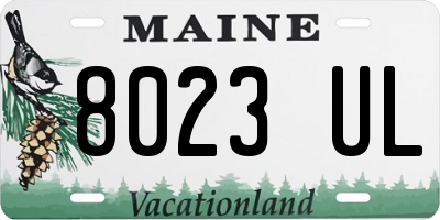 ME license plate 8023UL