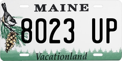 ME license plate 8023UP