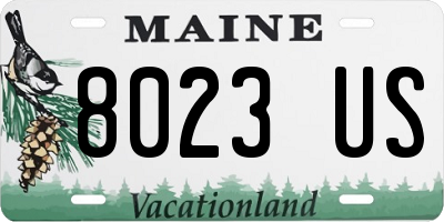 ME license plate 8023US