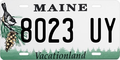 ME license plate 8023UY