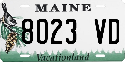ME license plate 8023VD