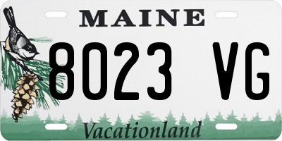 ME license plate 8023VG