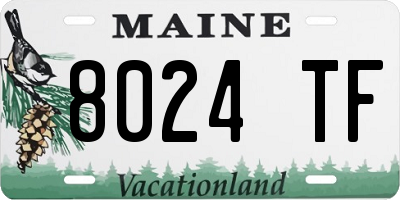 ME license plate 8024TF