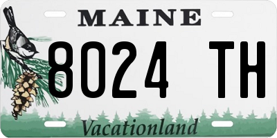 ME license plate 8024TH