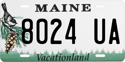 ME license plate 8024UA