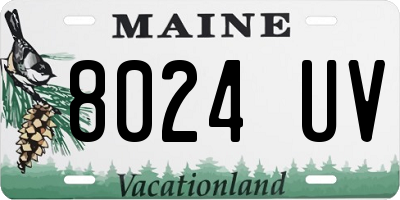 ME license plate 8024UV