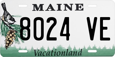 ME license plate 8024VE