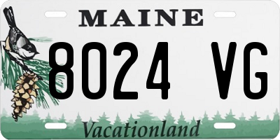 ME license plate 8024VG