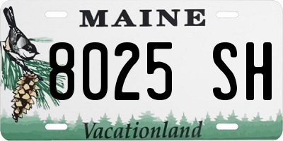 ME license plate 8025SH