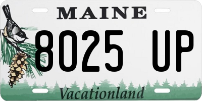 ME license plate 8025UP