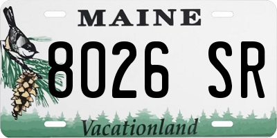 ME license plate 8026SR