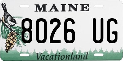 ME license plate 8026UG