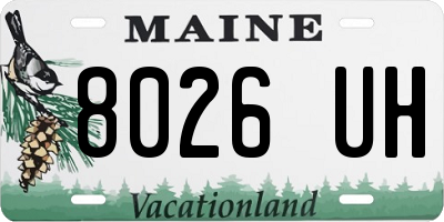ME license plate 8026UH