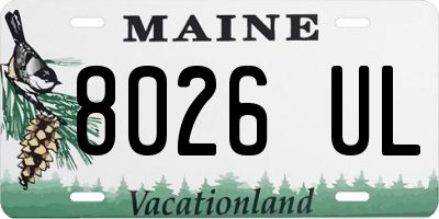 ME license plate 8026UL