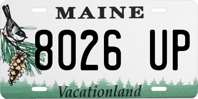 ME license plate 8026UP
