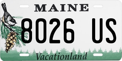 ME license plate 8026US