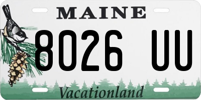 ME license plate 8026UU