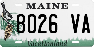 ME license plate 8026VA
