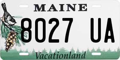 ME license plate 8027UA