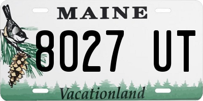 ME license plate 8027UT