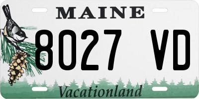 ME license plate 8027VD