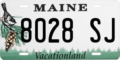 ME license plate 8028SJ