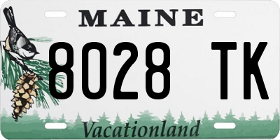 ME license plate 8028TK
