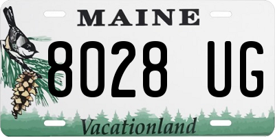 ME license plate 8028UG