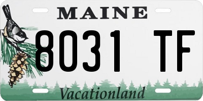ME license plate 8031TF