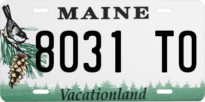 ME license plate 8031TO