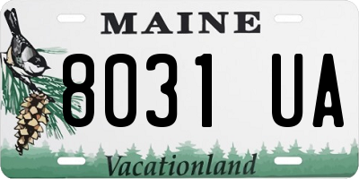 ME license plate 8031UA