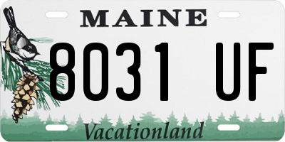 ME license plate 8031UF