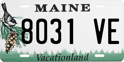 ME license plate 8031VE