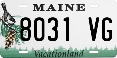 ME license plate 8031VG