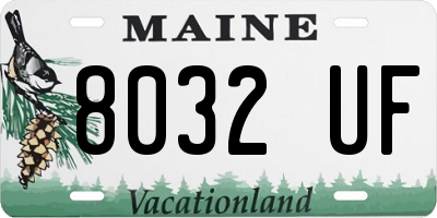 ME license plate 8032UF