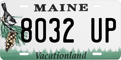ME license plate 8032UP
