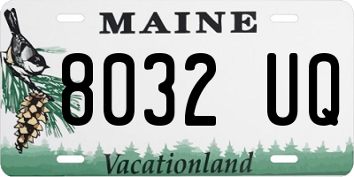 ME license plate 8032UQ