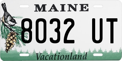ME license plate 8032UT
