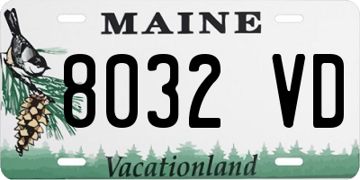 ME license plate 8032VD