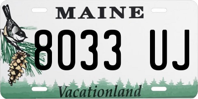 ME license plate 8033UJ
