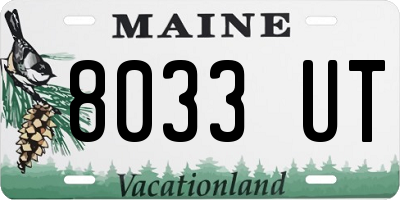 ME license plate 8033UT