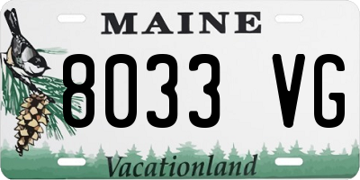 ME license plate 8033VG