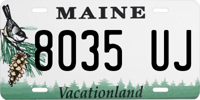 ME license plate 8035UJ
